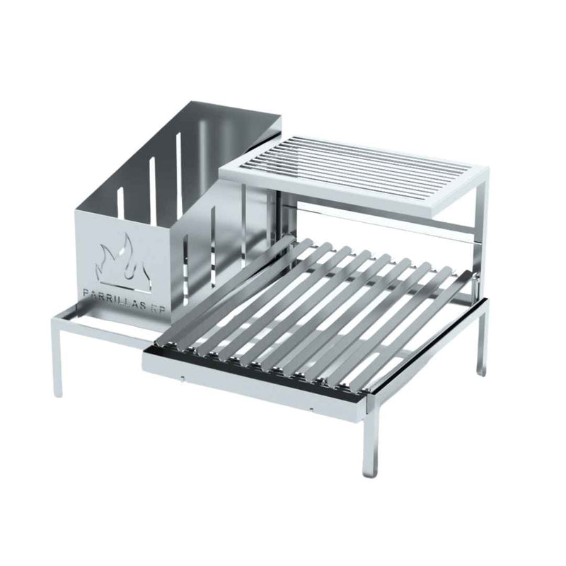 Churrasqueira Parrilla Argentina Inox 430 Platinum - 2 Grelhas